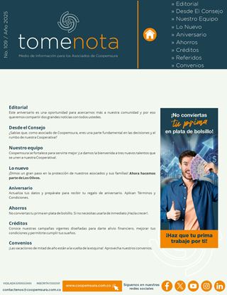 Boletín Tome Nota No. 109