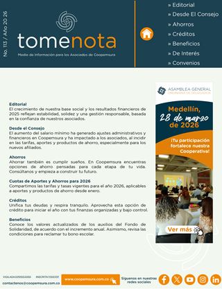 Boletín Tome Nota No. 113